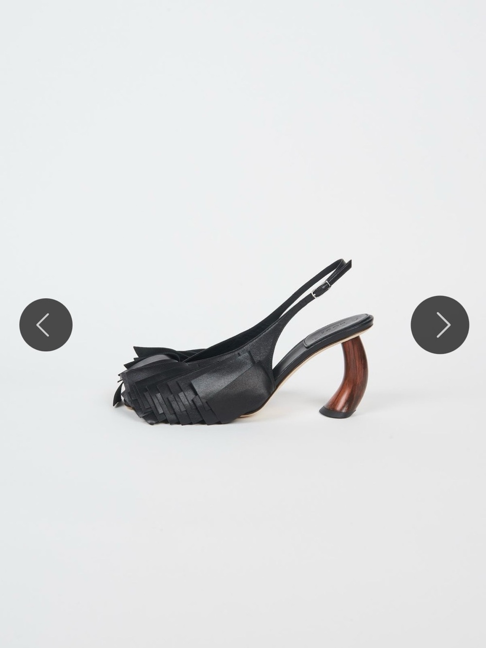 Awake Mode Greta Fringe 80mm sling back heels - Picture 6 of 16